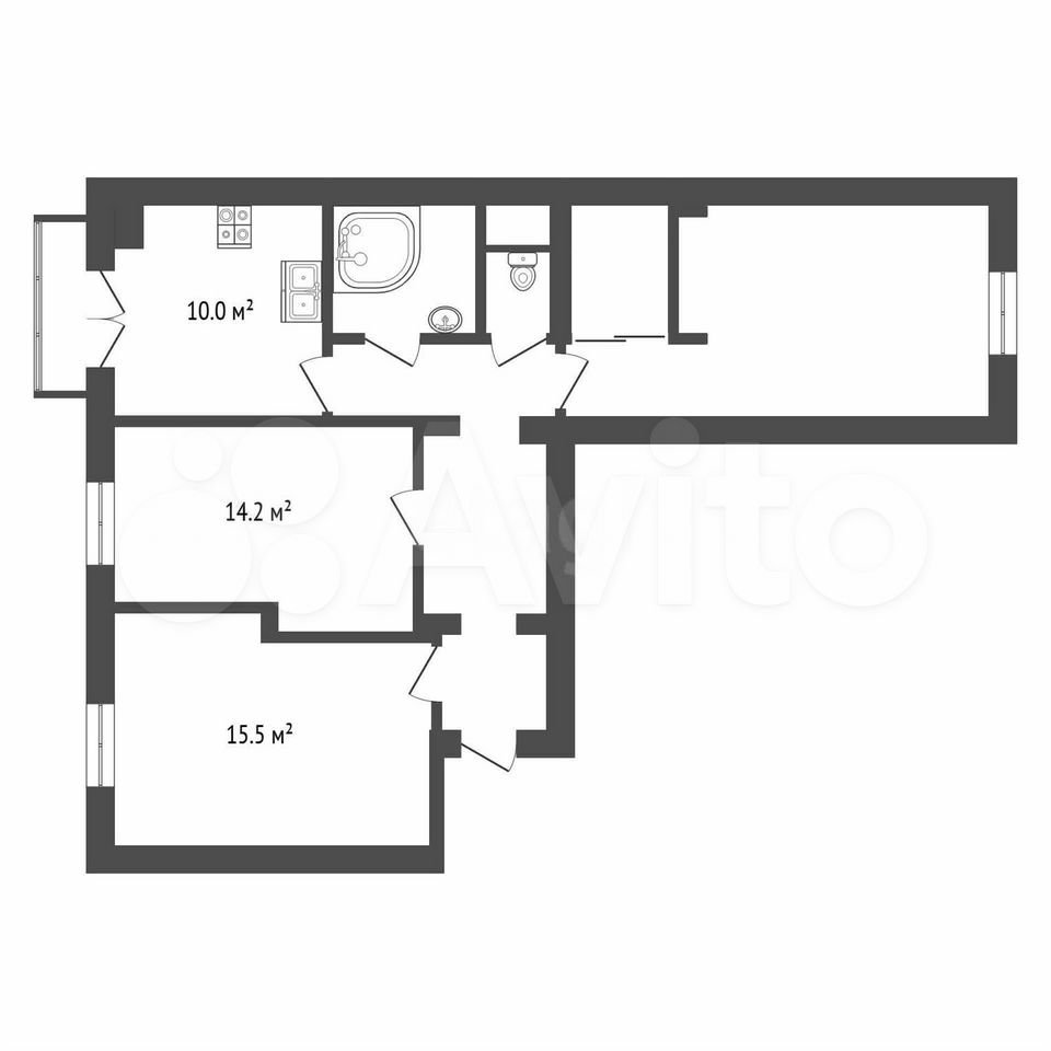 Планировка трехкомнатной квартиры