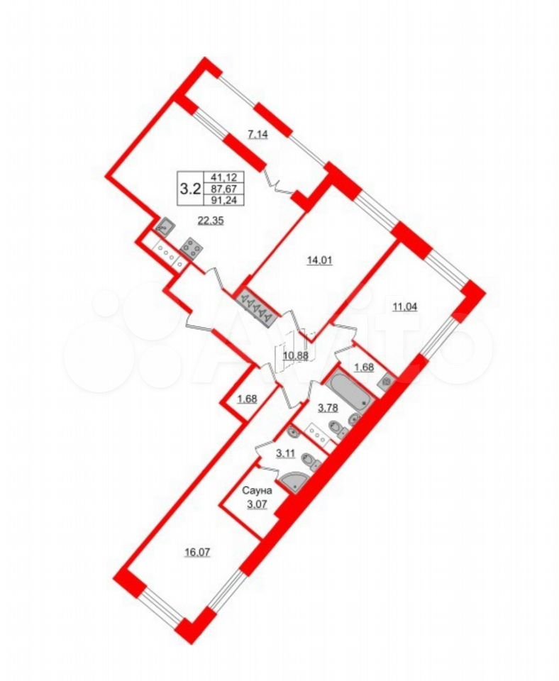 Планировка трехкомнатной квартиры